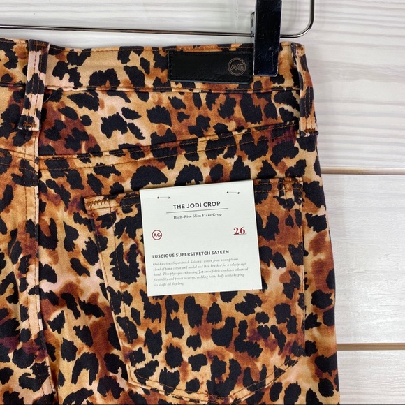 AG Adriano Goldschmied Jeans Jodi Crop Leopard 26 - Picture 7 of 10